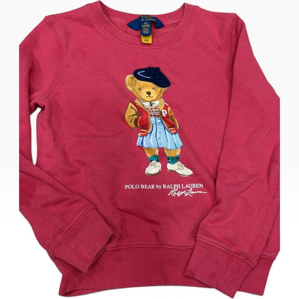 Polo Ralph Lauren Sweatshirt Girls Size 6X Bear